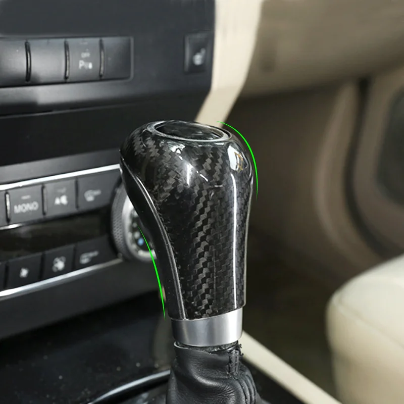 

Car Carbon Fiber Center Gear Shift Knob Head Cover Sticker Trim For Mercedes Benz C E GLK Class W204 W212 X204 2007 2008 - 2013