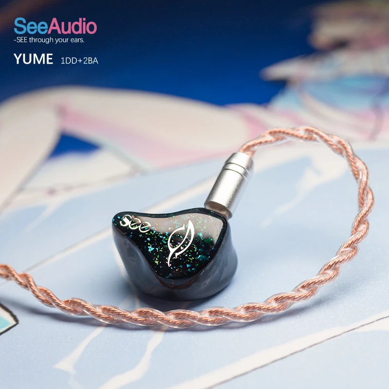 Наушники SeeAudio Yume 2BA 1DD с гибридным драйвером Hi Fi наушники монитором музыки для