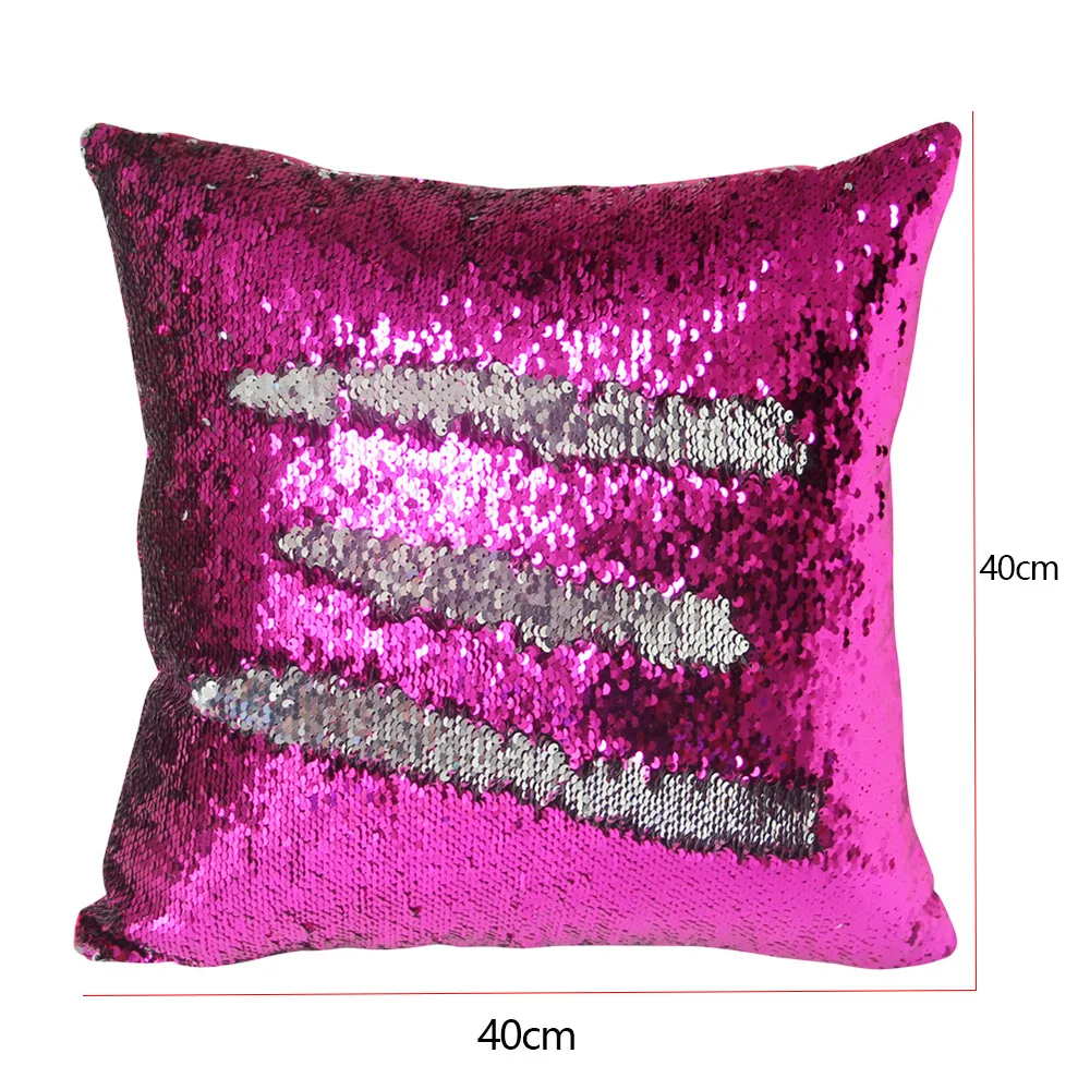 40X40cm Color Changing Reversible Pillow Case DIY Sequin Cushion Cover Magical Throw Pillowcase For Home Decor kussensloop | Дом и сад