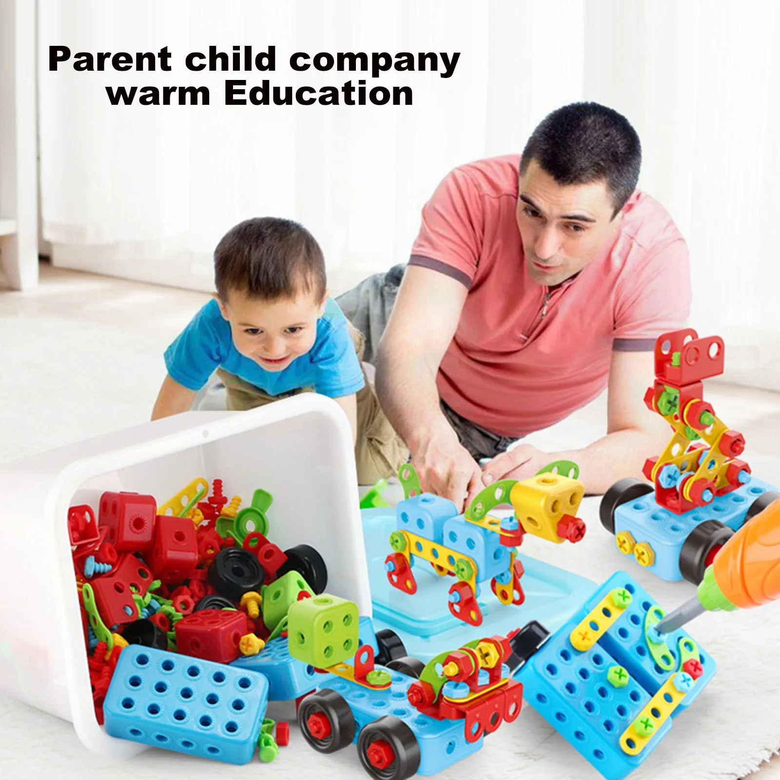 DIY Children Constructor Screw Assembly Machine Nut Building Blocks Kids Assembling Educational Toy Designer For Boys Gift 288PC | Игрушки и