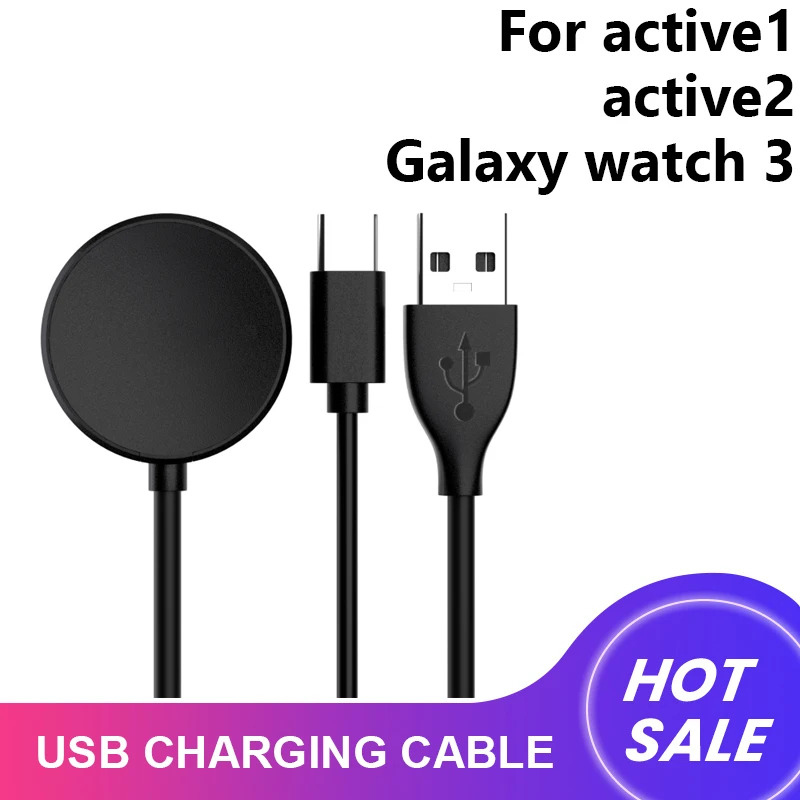 

USB Charging Cable For Samsung Galaxy Watch 3 Active Smart Watch Wristband Charger Adapter SmartWatch Magnetic Charging Cable
