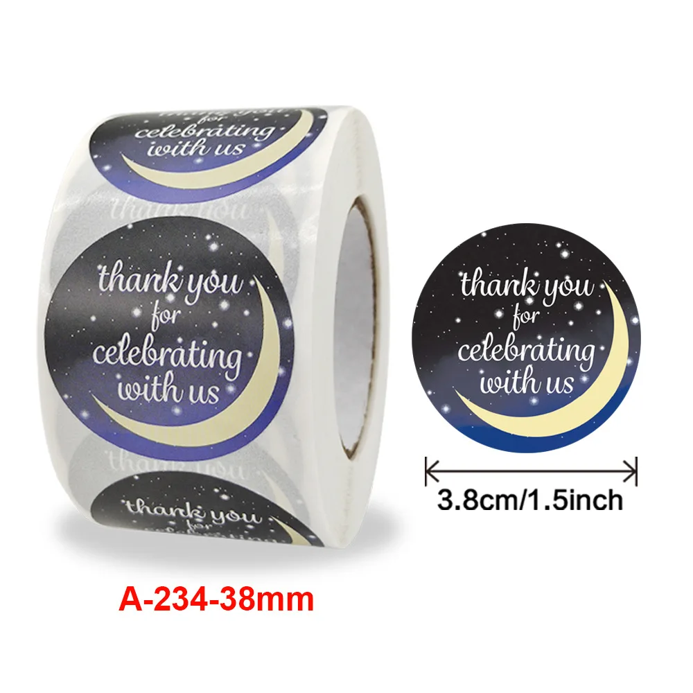 500 шт. спасибо для празднования с нами наклейки печать этикеток Цветочный узор