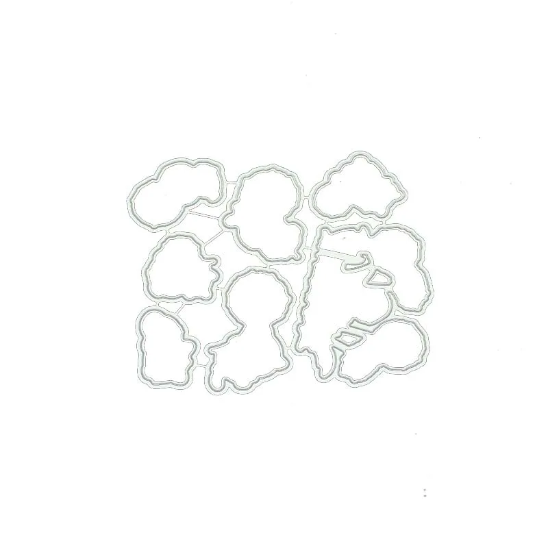 

New Cat Pig Dandelion Letters Metal Cutting Dies and Clear Stamps Craft Stencil for Scrapbooking Album Paper Make Template Decor