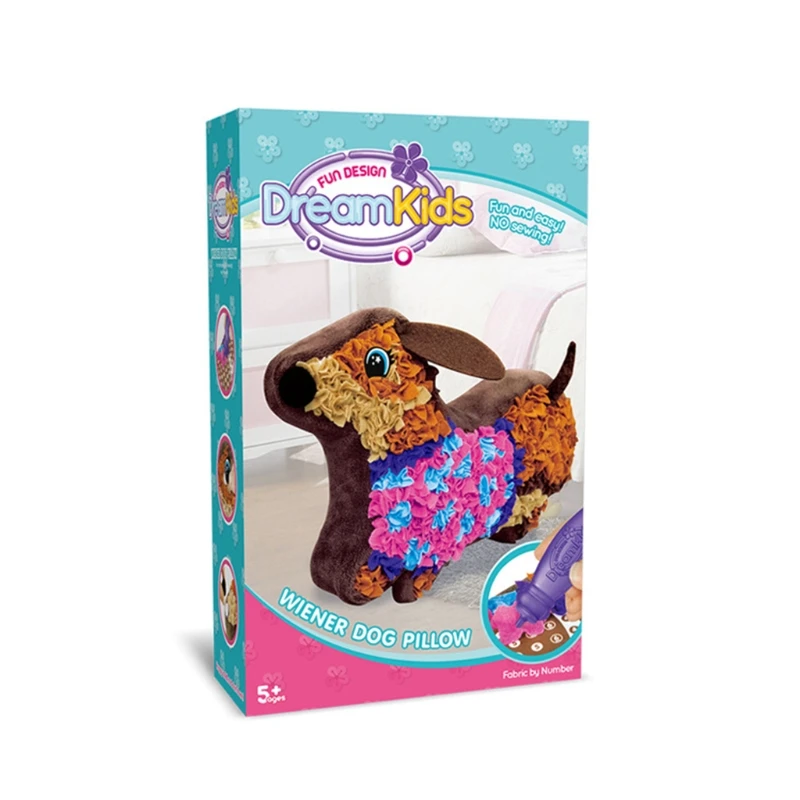 

Handmade 3D Doll Plush Pillows Toys with Needle and Thread Kits for Sewing Decor