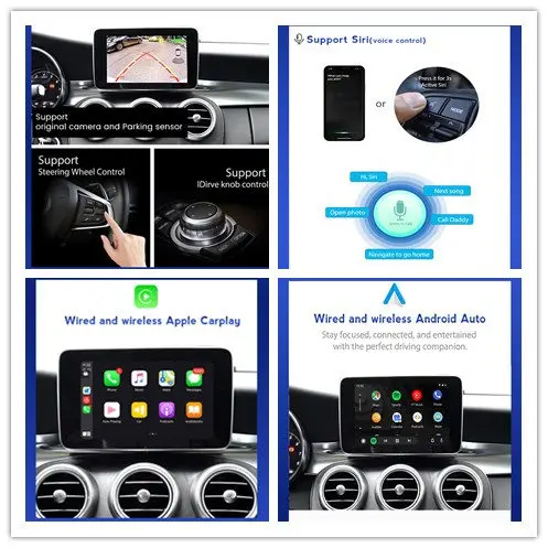 Беспроводной CarPlay Android Авто Зеркало Ссылка AirPlay автомобильный мультимедиа для BMW 5