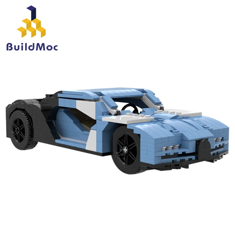 

Mini Blue Technical Super Racing Sports Vehicle Building Blocks City Speed Racer Bricks Children Toys Gifts