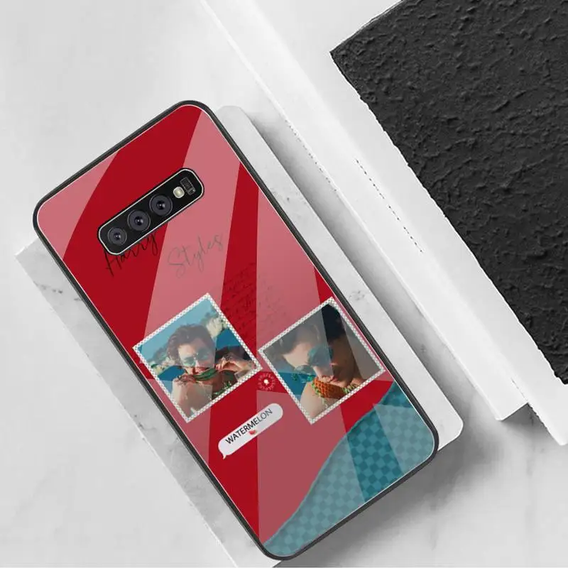

Harry Styles with Watermelon Phone Case Tempered Glass For Samsung S20 Plus S7 S8 S9 S10 Plus Note 8 9 10 Plus
