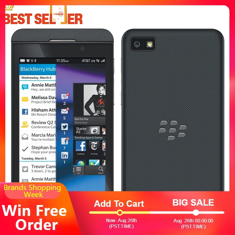 Разблокированные оригинальные смартфоны Blackberry Z10 3g 4G nfc GPS wifi 4 2 дюймов сенсорные