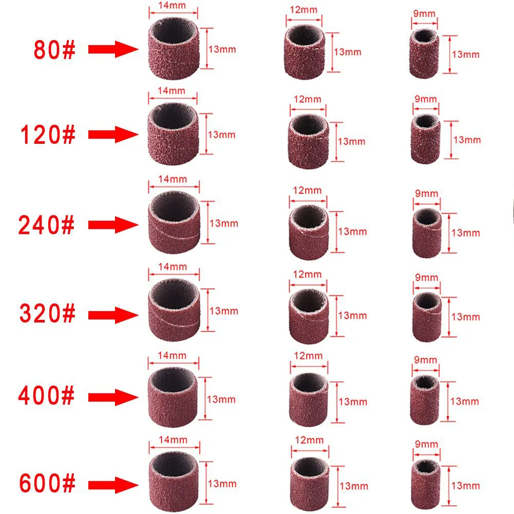 384 штук шлифовальной ленты рукава сверления ногтей шлифовальный Запчасти