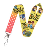 lx144 we can do it lanyard neck strap rope for mobile cell phone id card badge holder with keychain keyring