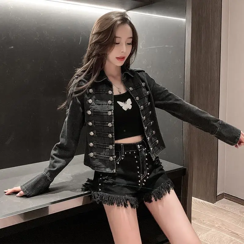 

New Fashion Women's Denim Jacket 2021 Spring Jean Coat Female Jackets Short Slim Lady Clothing Outerwear