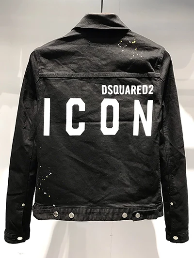 Новая мужская модная куртка от известного бренда dsq Мужская Черная