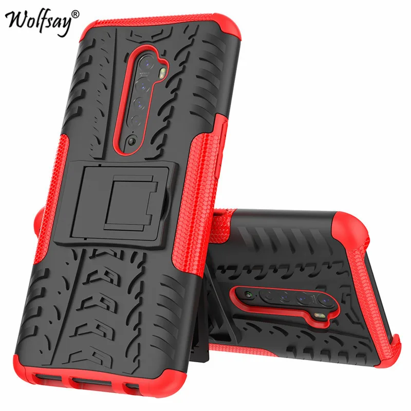for oppo reno2 case shockproof armor rubber hard back pc phone case for oppo reno2 protective cover for oppo reno2 protector 6 5 free global shipping
