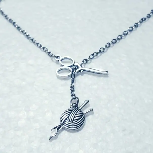 Модное винтажное ожерелье-цепочка с подвеской из пряжи Инфинити для женщин