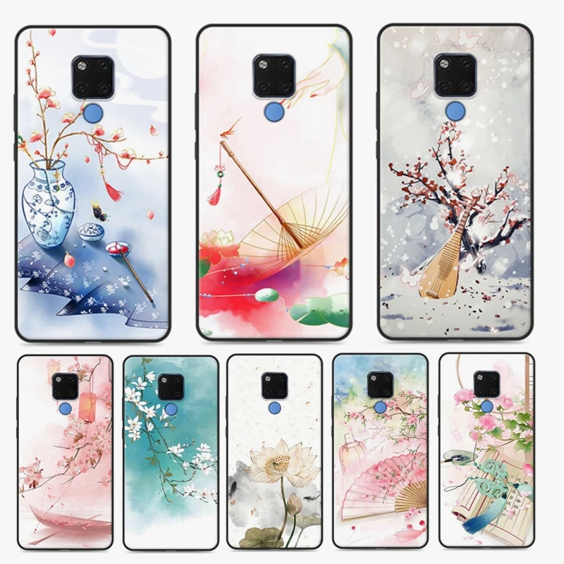 CAPAS для huawei mate 20X5G чехол мягкий силиконовый китайский стиль цветочный узор задняя