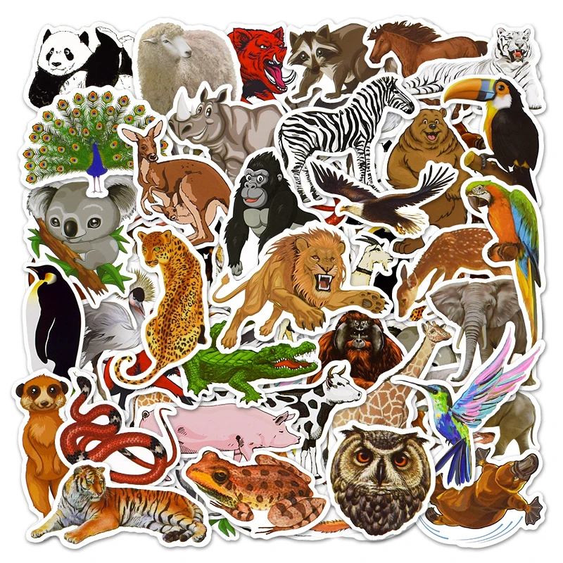 

50pcs Car Personality Sticker Skateboard Zoo Doodle Stickers Laptop Guitar Suitcase Auto Motorcycle Body Graffiti Sticker