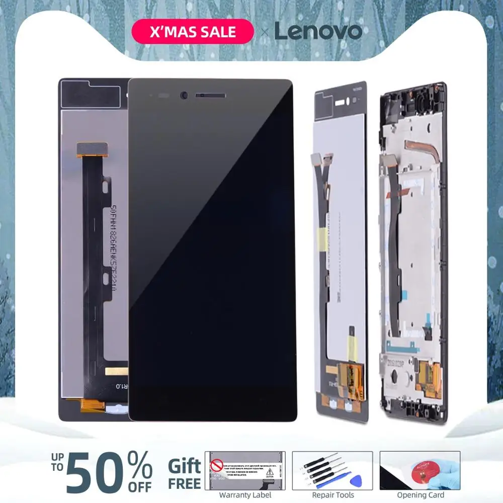 Дисплей для Lenovo Vibe Shot Max Z90 Z90A40 Z90-7 LCD в сборе с тачскрином на рамке черный