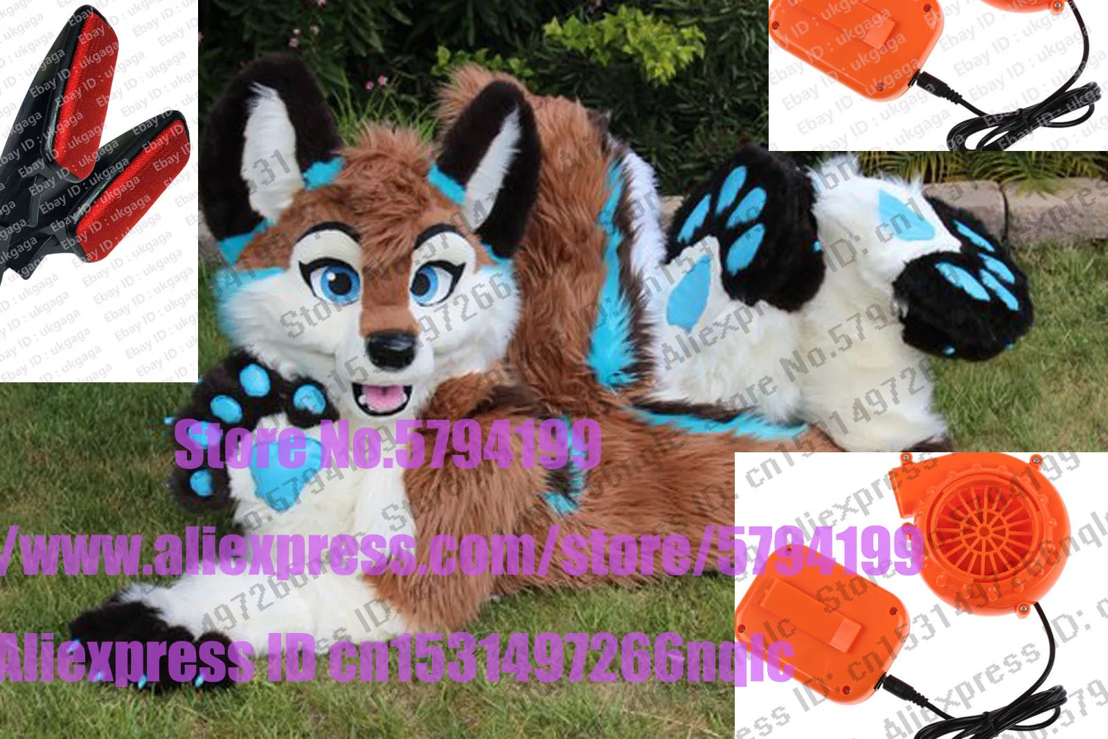 Костюм-талисман на Хэллоуин лиса Хаски собака волк | Тематическая одежда и