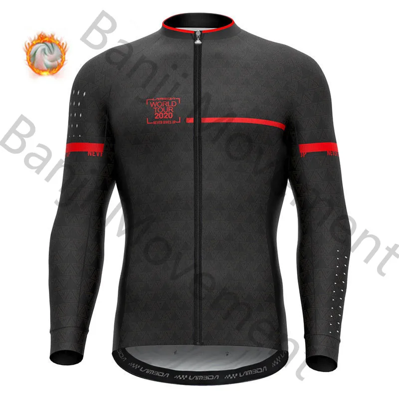 cycling jersey 14 Зимняя шерстяная куртка для велоспорта с длинными рукавами, очень геотермальный теплый жилет, большой размер, удобная велосипедная майка Gobike - Color: cycling jersey 14