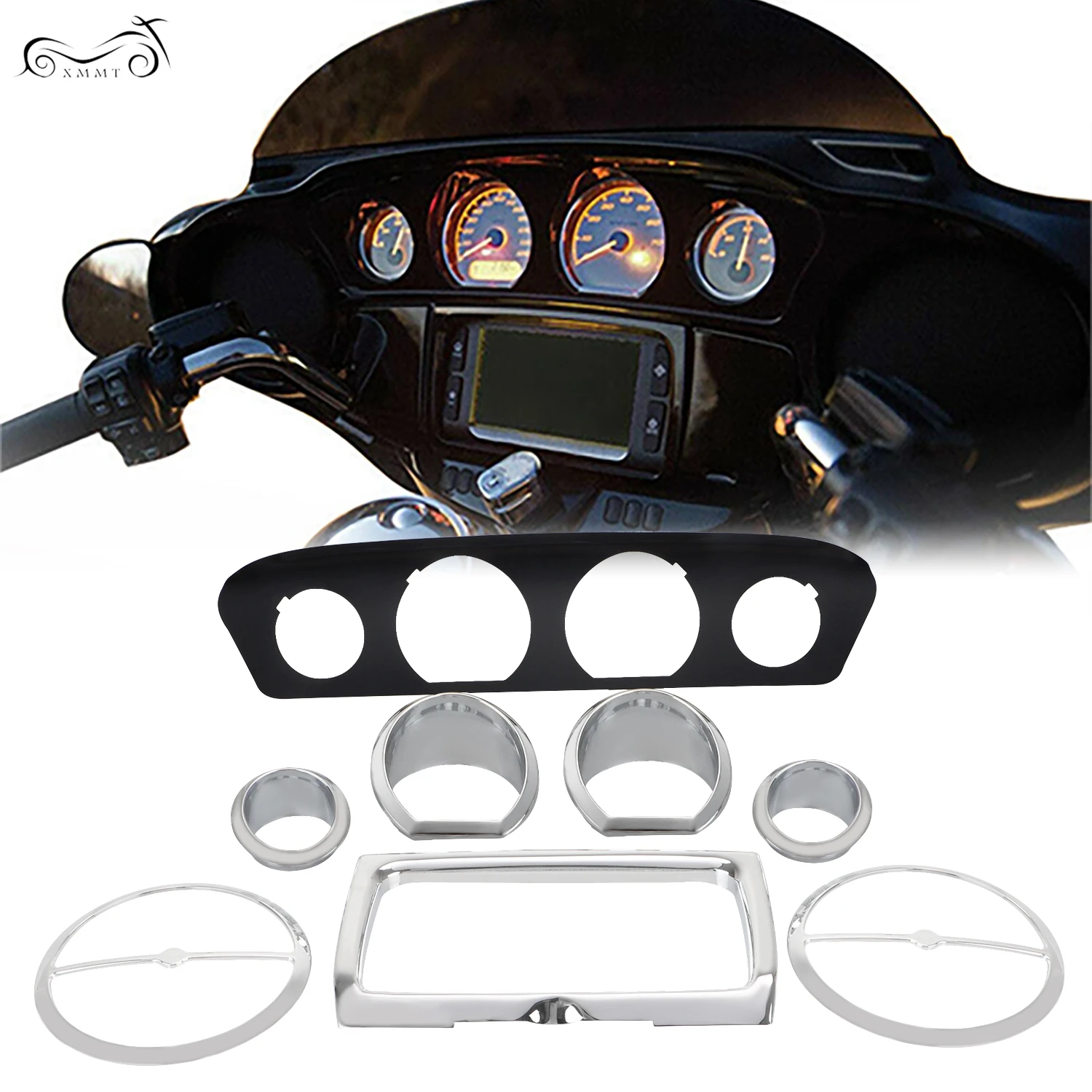 Набор для установки на мотоцикл со спидометром и ободком Harley Touring Electra Tri Glide Ultra