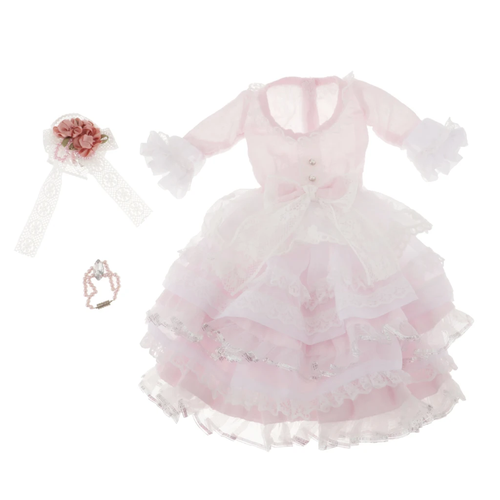 

1/4 Doll Accessories Dress Clothes For 17inch Female Girl Dolls Outfits Suit