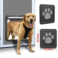 dog cat screen door lockable puppy safety magnetic flap with 4 way security lock abs plastic free entry and exit for small pets