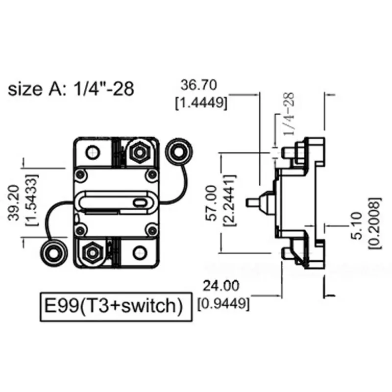

30A 40A 50A 60A 70A 80A 100A 120A 150A 200A 250A 300A AMP Circuit Breaker Fuse Reset 12-48V DC Car Boat Auto Waterproof