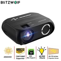 blitzwolf bw vp11 lcd led hd projector wireless streaming mini projector 1280x720p 200ansi home theater outdoor movie projectors