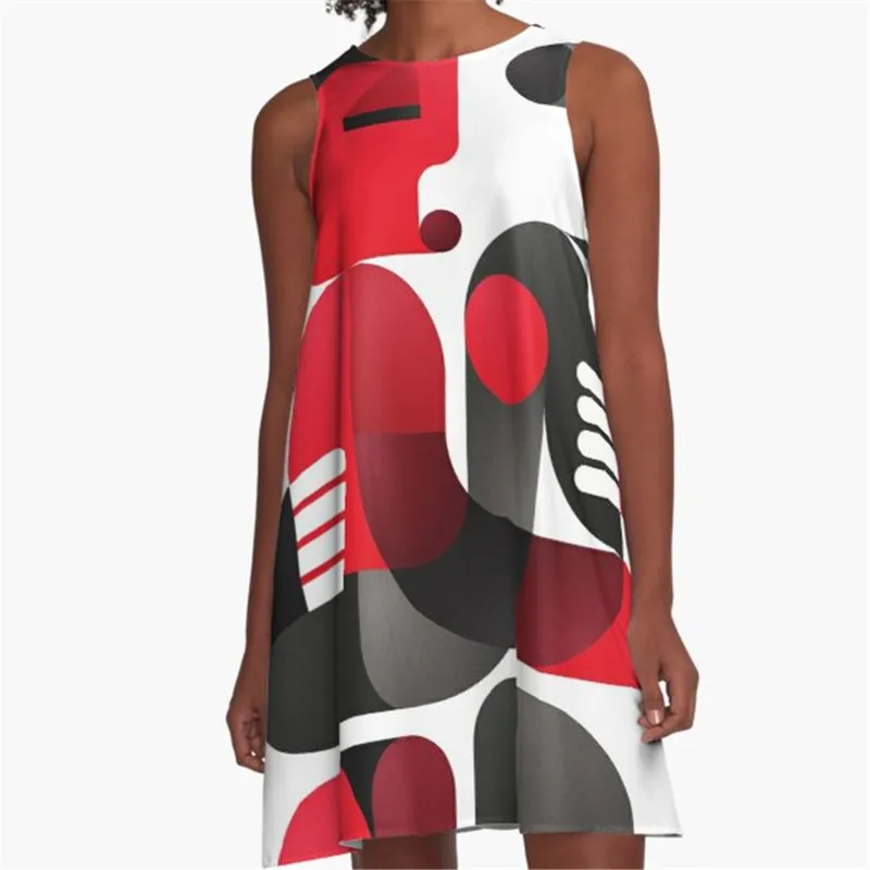 

Fashion Women summer dresses Color Wave Flash Printed A-Line Boho Dress for women harajuku Sexy ladies mini short beach dress