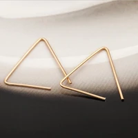 fashion triangle ornament square geometric ear stud earrings ear stud wholesale 3 color new simple open triangle earrings
