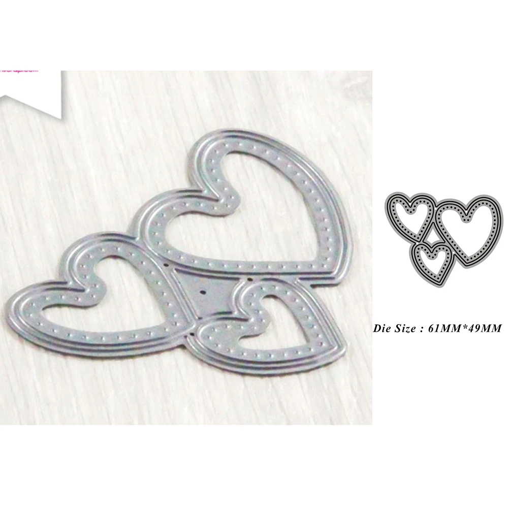 

Mini Heart-shaped2021 новые металлические Вырубные штампы для Φ Edge без штампов трафарет ремесла Рождественские Формы Die Paper