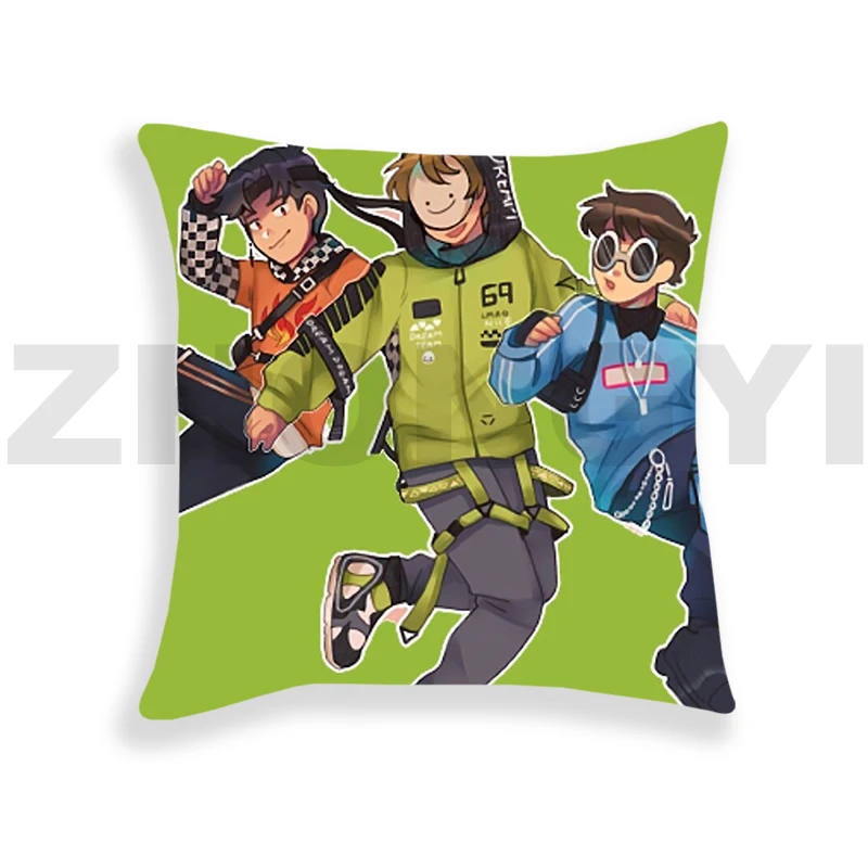 

Модная подушка для тела 45x45 см, наволочка с рисунком Карла Якобса, наволочка с рисунком аниме, подушка MCYT Dream Team, обнимашки, украшение для дома