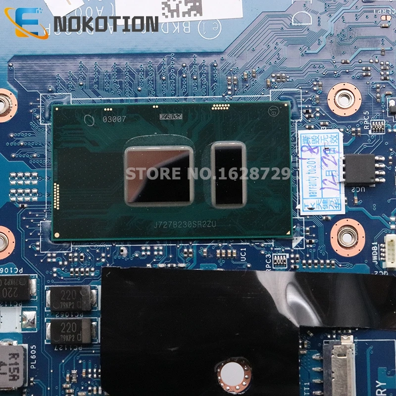 Материнская плата NOKOTION BKD40 материнская для ноутбука Dell Vostro 5468 5568 SR2ZU DDR4 с