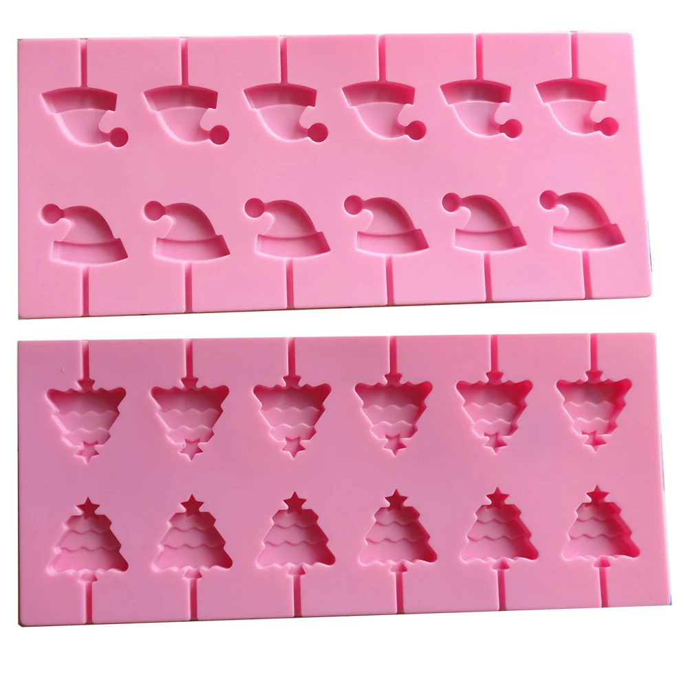 Новая силиконовая форма для леденцов на рождественскую елку круглая шоколадная