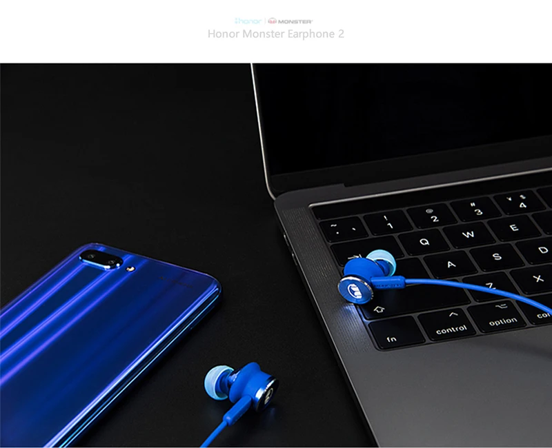 Оригинальные наушники huawei Honor Monster 2 AM17, 3,5 мм, наушники-вкладыши с микрофоном, чистый звук, наушники с проводным управлением, 1,1 м, гарнитура для Android 4,7