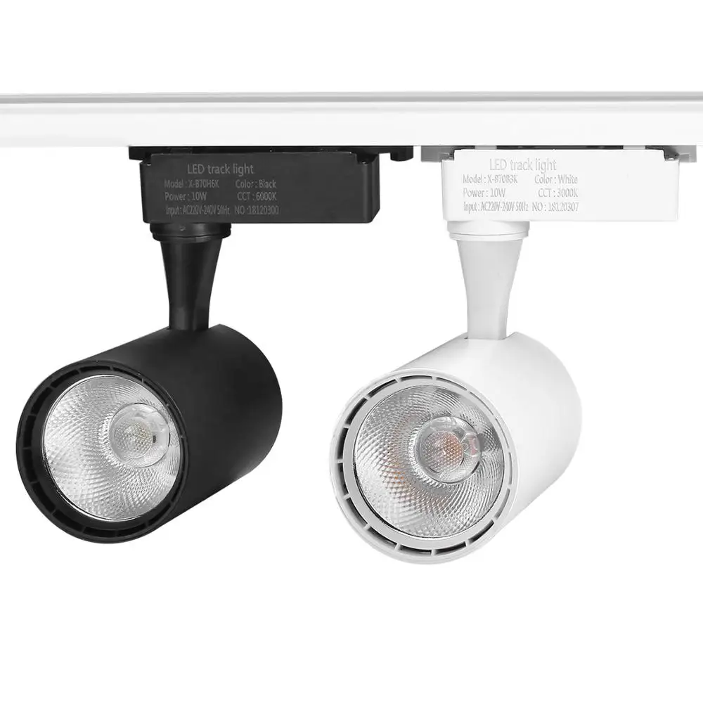 10X COB 10W 20W 30W Led Track light aluminum Ceiling Rail Track lighting Spot Rail Spotlights Replace Halogen Lamps AC220V