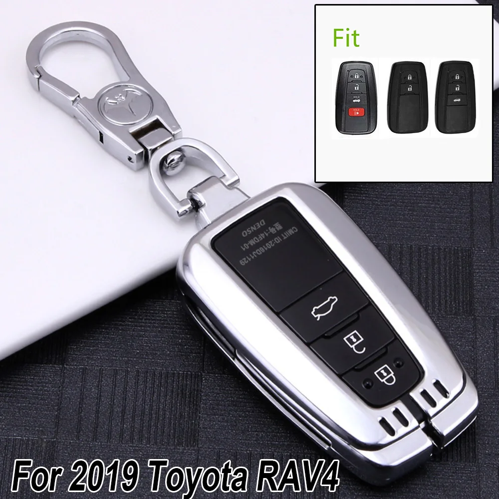 Серебряный чехол для автомобильного ключа из цинкового сплава с металлической