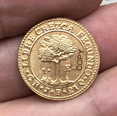 1841 Центральная Америка 1 Escudos копия монет 18 мм | Дом и сад