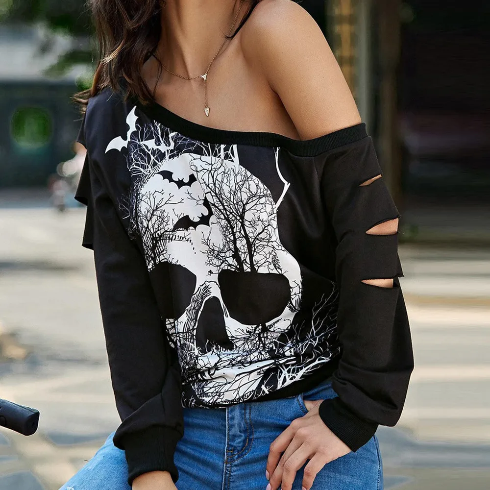 Модная женская винтажная рубашка с косообразным воротником модная Женская