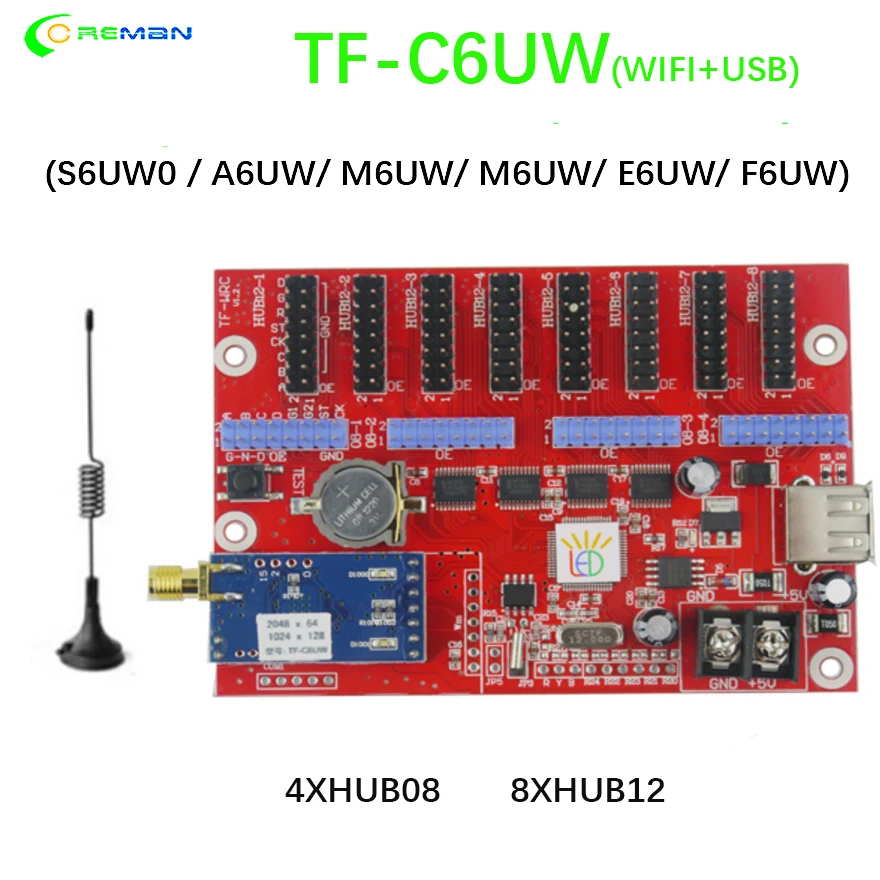 TF-M6UW карта управления СВЕТОДИОДНЫЙ знак модуль Wi-Fi и USB-накопитель датчик