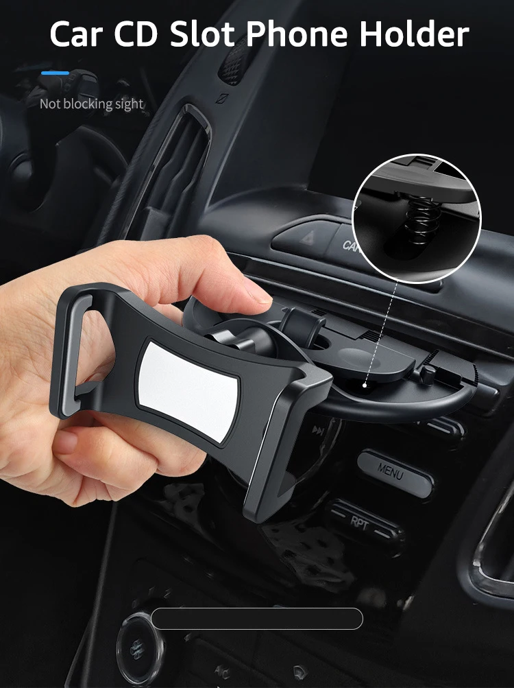 untoom cd slot car phone holder universal car mobile phone stand support for iphone 13 12 car phone mount for 4 5 7 0 inch phone free global shipping