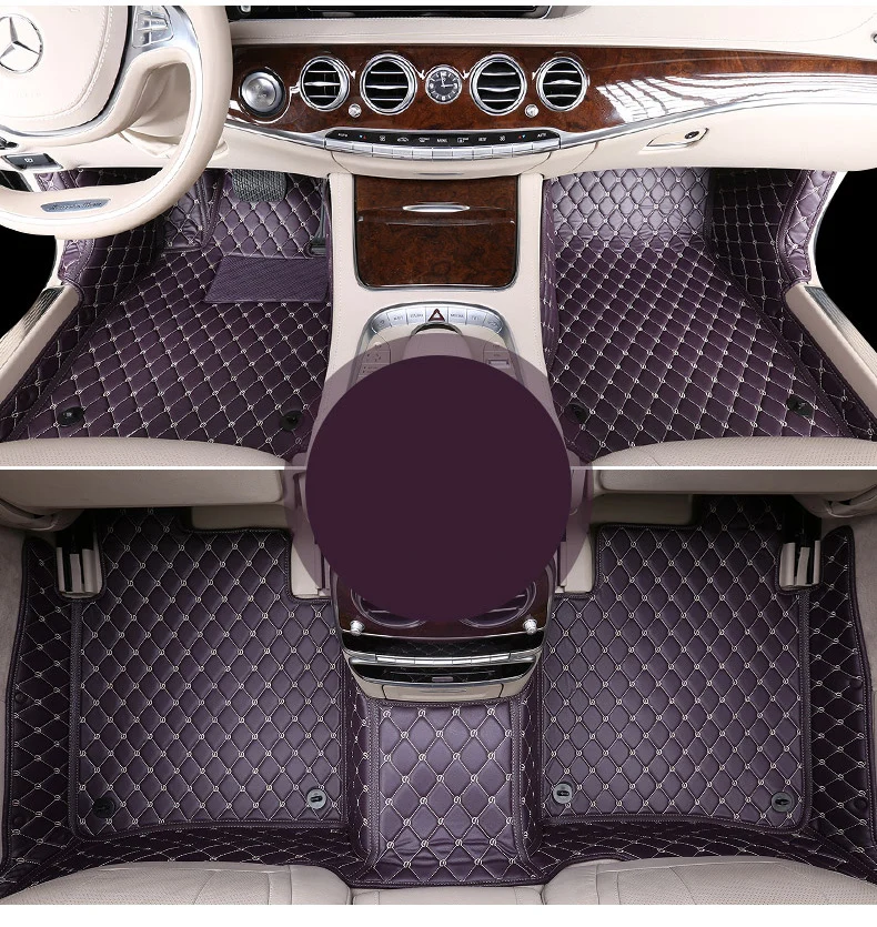

leather car floor mat for mercedes benz s-class w140 w220 w221 w222 s500 s600 s320 s350 s400 accessories rug carpet