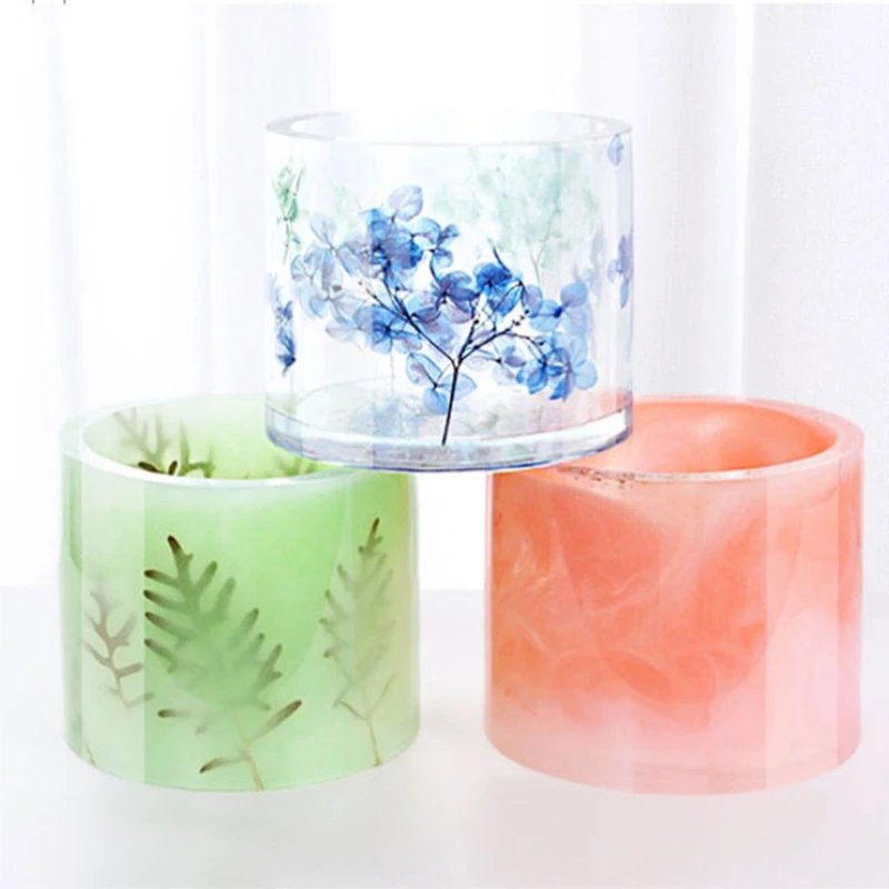 

Pen Holder Epoxy Resin Mold Succulent Plant Pot Silicone Mould DIY Crafts Home Decorations Ornaments Casting Tool