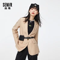 semir blazers women fashion trend broad west tencel linen jacket 2021 spring new casual retro girl blazers
