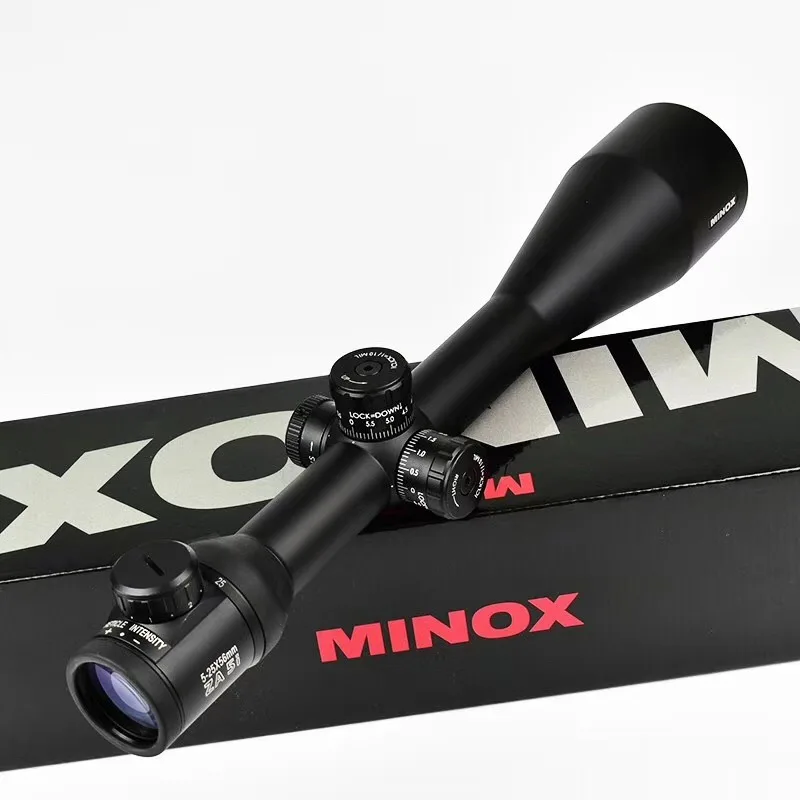 Охотничий прицел MINOX 5-25x56SFIR оптический прицел с красной точкой для PCP для маскировочный костюм пневматическое оружие прицел подходит. 308win