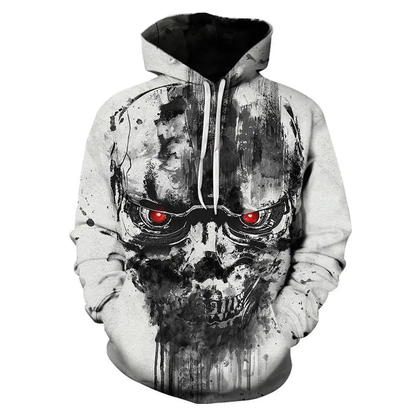 

Мужской свитер с капюшоном и 3D-принтом, Повседневный пуловер с круглым вырезом в стиле аниме, осень 2021