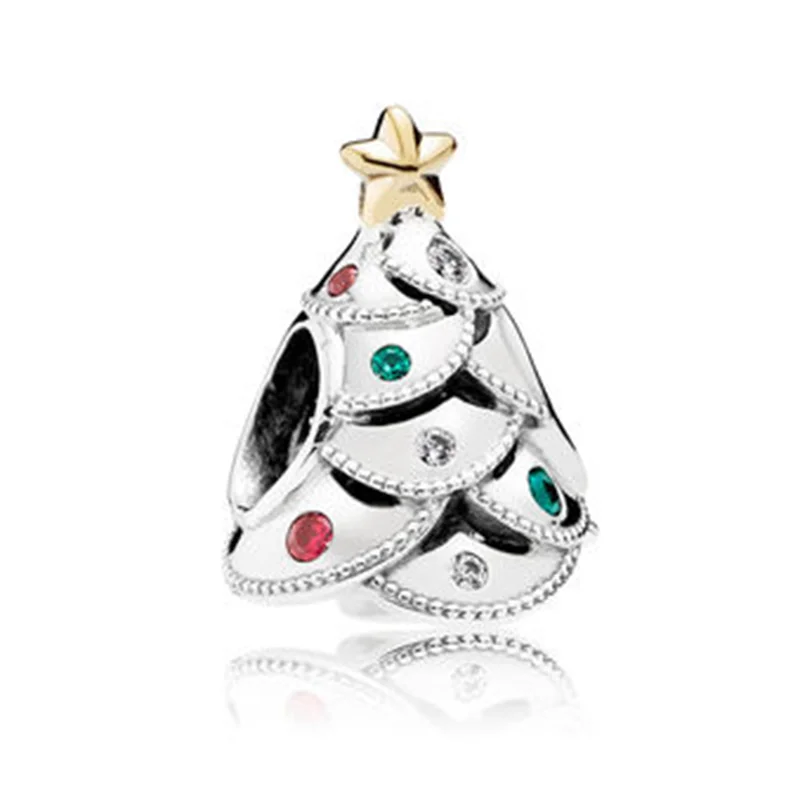X154 Рождество Новая мода Любовь цветок цветы Морская звезда стекло Подходит Пандора браслет талисманы для женщин бисера DIY ювелирных изделий - Цвет: X154