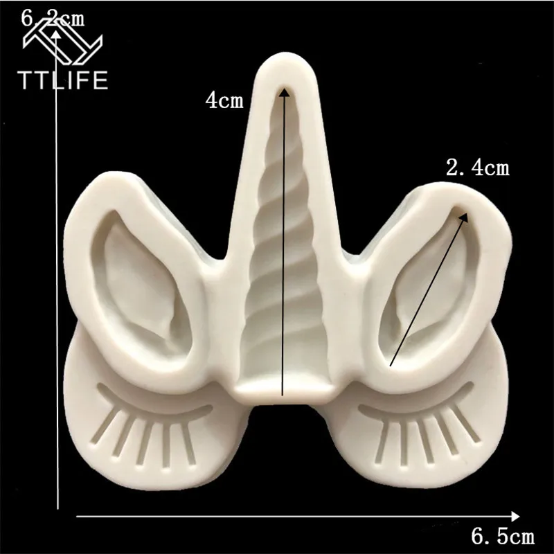 TTLIFE единорог с глазками и ушками сахара кнопки силиконовые формы инструменты для