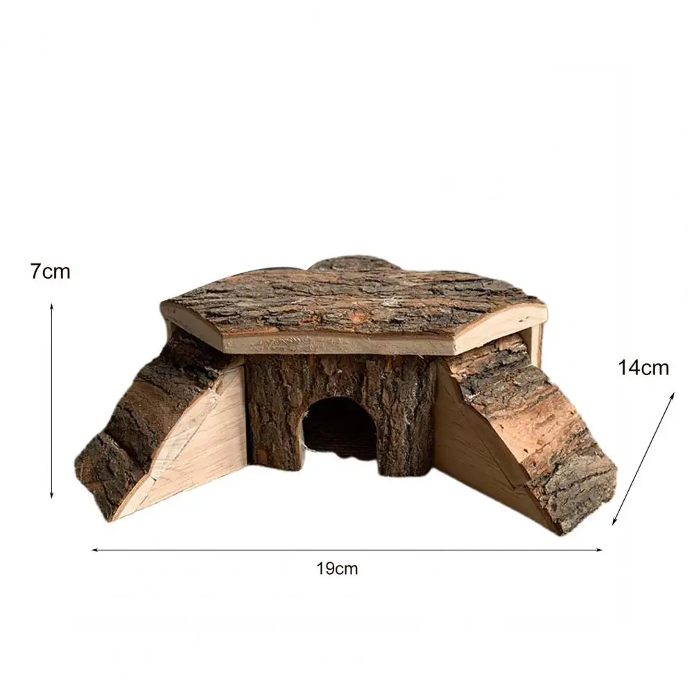 Universal hamster villa house log nest toy Hamster House Double Ladders Stable Wood Sturdy Pet Sleeping Cabin Parrot Cages toys | Дом и сад