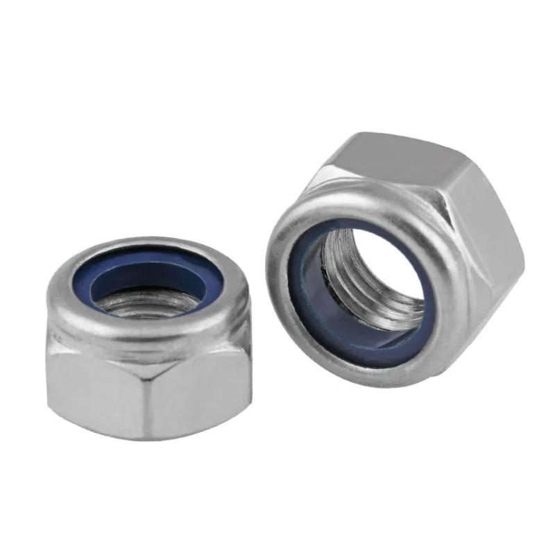 Американская нейлоновая Стопорная гайка из нержавеющей стали самоблокирующаяся